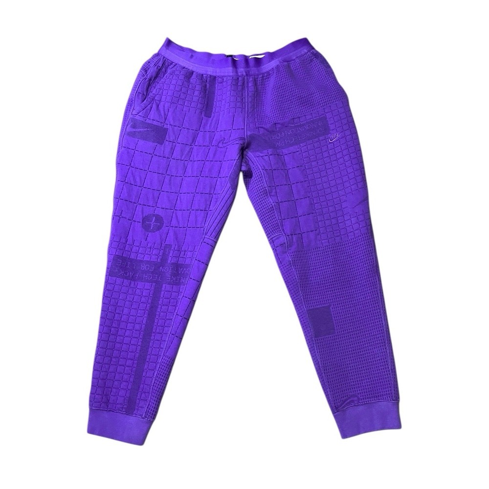 Nike Tech Pack Therma-FIT ADV Purple Grid Knit Joggers Men's Large streetwear - Picture 3 of 13
